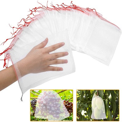Fruit Protection Bags for Trees, Reusable Vegetable & Fruit Netting Bags, Ideal for Protecting Fruits, Vegetables, & Flowers on Trees – Perfect for Garden & Fridge Storage